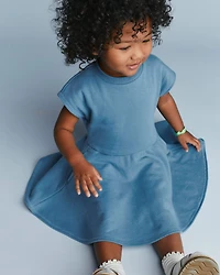 Toddler Girl French Terry Drop-Waist Dress - Teal