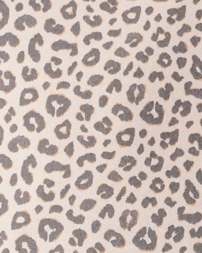 Toddler Girl Leopard Print Long-Sleeve Dress - Brown