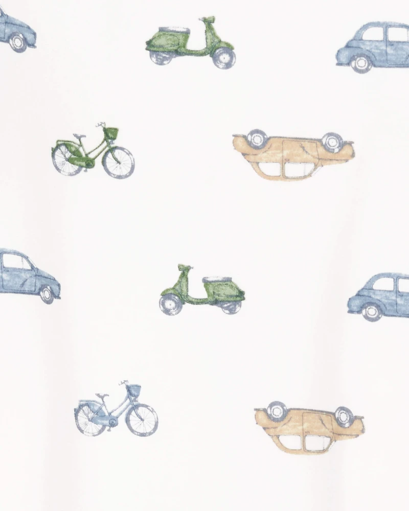 Toddler Boy Car Print PurelySoft 2-Piece Pyjamas - Ivory