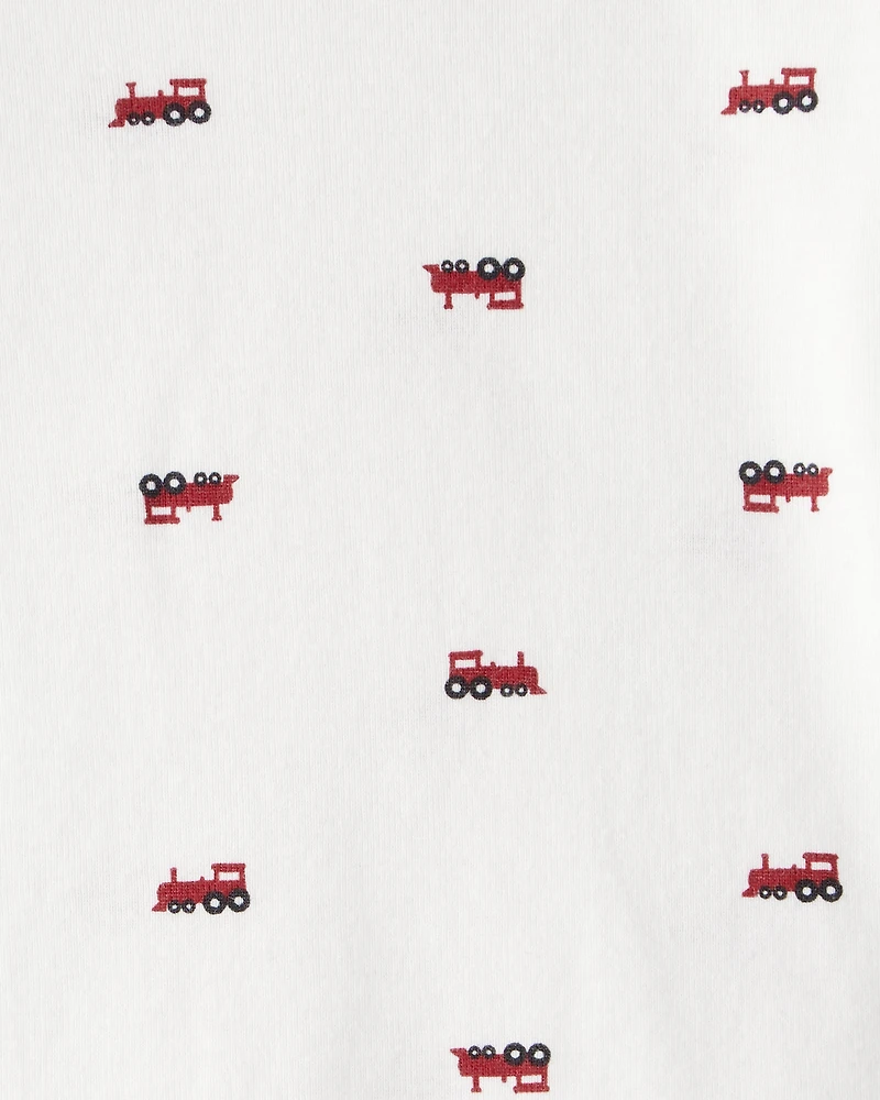 Baby Boy 3-Piece Quilted Cardigan Outfit Set - Red