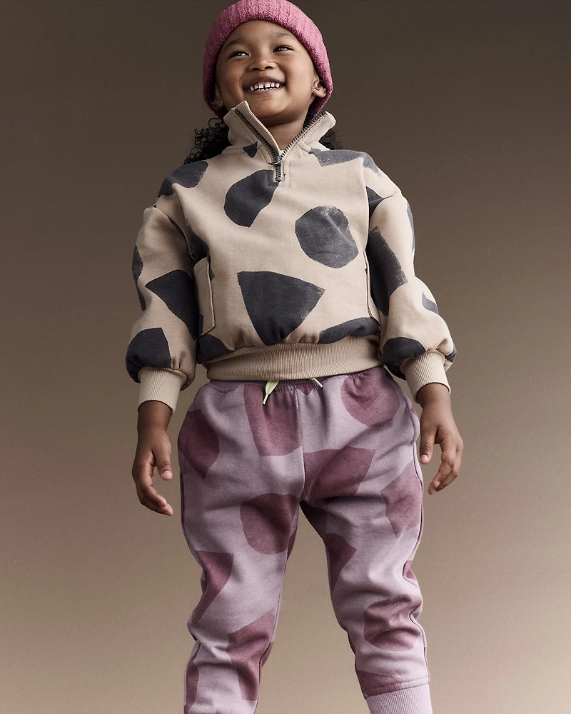 Toddler City Park™ Jogger Pant with Shapes - Mauve