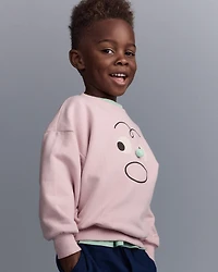 Toddler Emotions Wide-Arm Sweatshirt - Rose