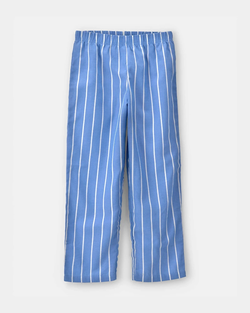 Boys Striped Loose Fit 2-Piece Pyjama Set - Blue