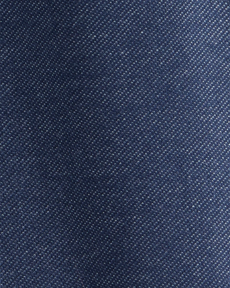 Baby Girl Knit Pull-On Pants - Blue