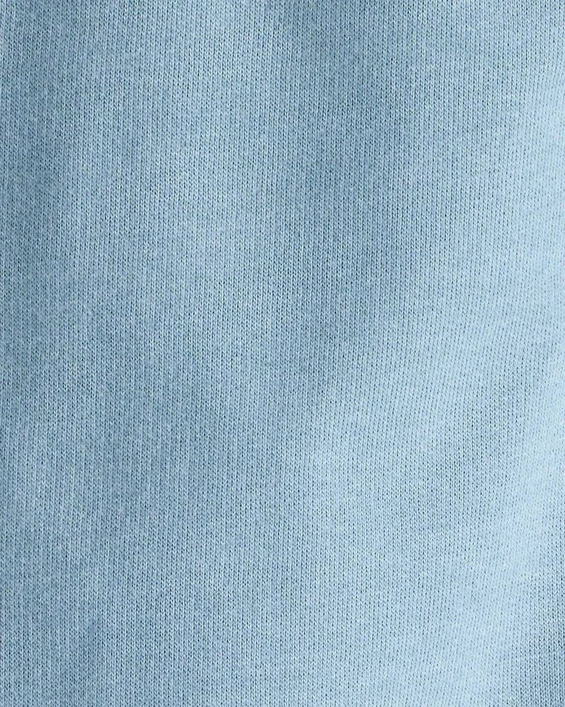 Toddler Boy Solid Fleece Cotton Jogger - Blue