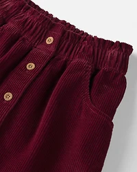 Girls Organic Cotton Corduroy Skirt