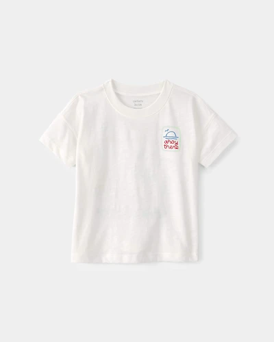 Toddler 'Ahoy There' Graphic Tee - White