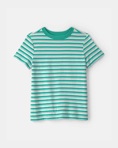 Boys Striped Tee - Green/Yellow