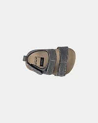 Baby Boy Striped Sandals - Black