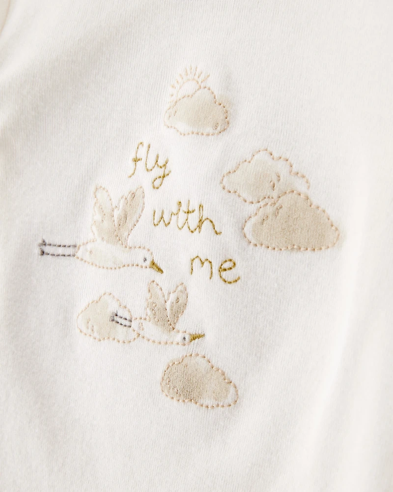 Baby 4-Piece Cloud Print Outfit Set