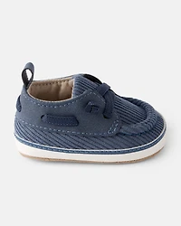 Baby Boy Corduroy Boat Shoes - Blue