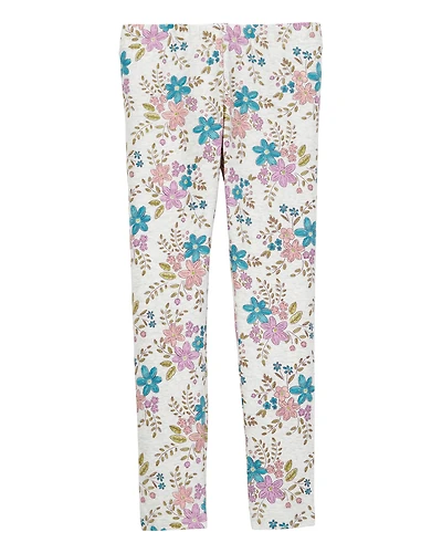 Kid Floral Stretch Leggings - Multi