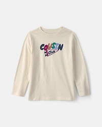 Kids 'Cousin Club' Long-Sleeve Graphic Tee - Cream