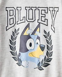 Toddler Neutral Bluey Short-Sleeve Graphic Tee - Grey