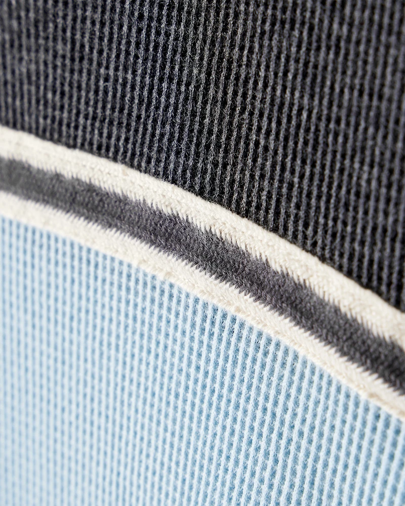 Boys Colourblock Thermal Long-Sleeve Tee - Blue/Grey