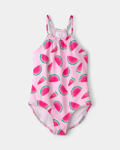 Girls Watermelon 1-Piece Swimsuit - Pink