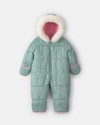 Baby Girl Novelty Pramsuit- Green
