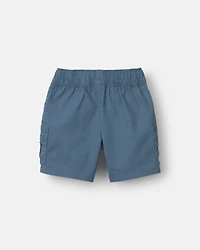 Toddler Boy Cargo Short with Zipper Pocket - Slate
