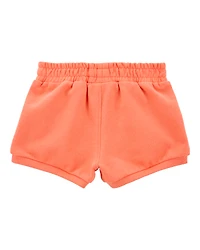 Baby Pull-On French Terry Shorts - Orange