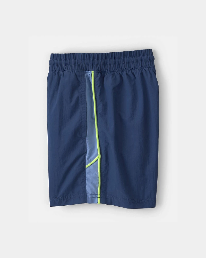 Boys Colorblock Active Shorts - Blue