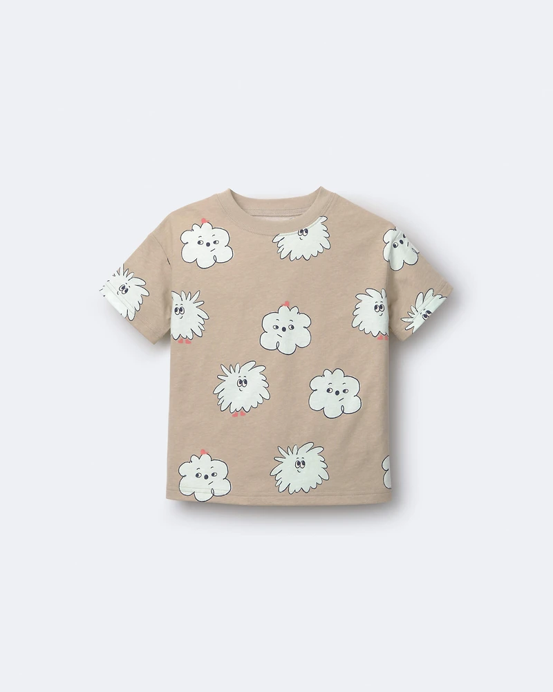 Toddler Squish Character Relaxed Graphic Tee - Khaki