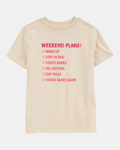 Kid Weekend Plans Short-Sleeve Graphic Tee