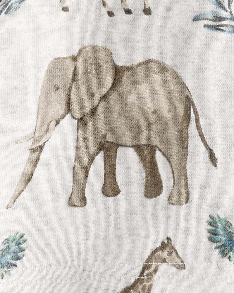 Baby Safari Print Organic Cotton 2-Piece Pyjamas