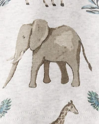 Baby Safari Print Organic Cotton 2-Piece Pyjamas