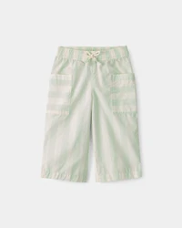 Baby Girl Striped Pants - Green/Ivory