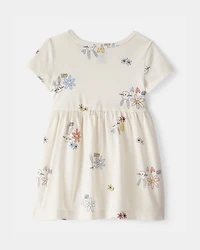 Baby Girl Easter Bunny Short-Sleeve Dress - Cream