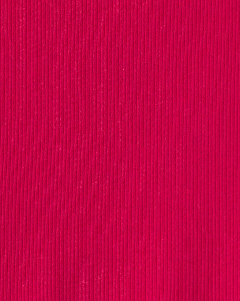 Girls Rib Tank Top - Red