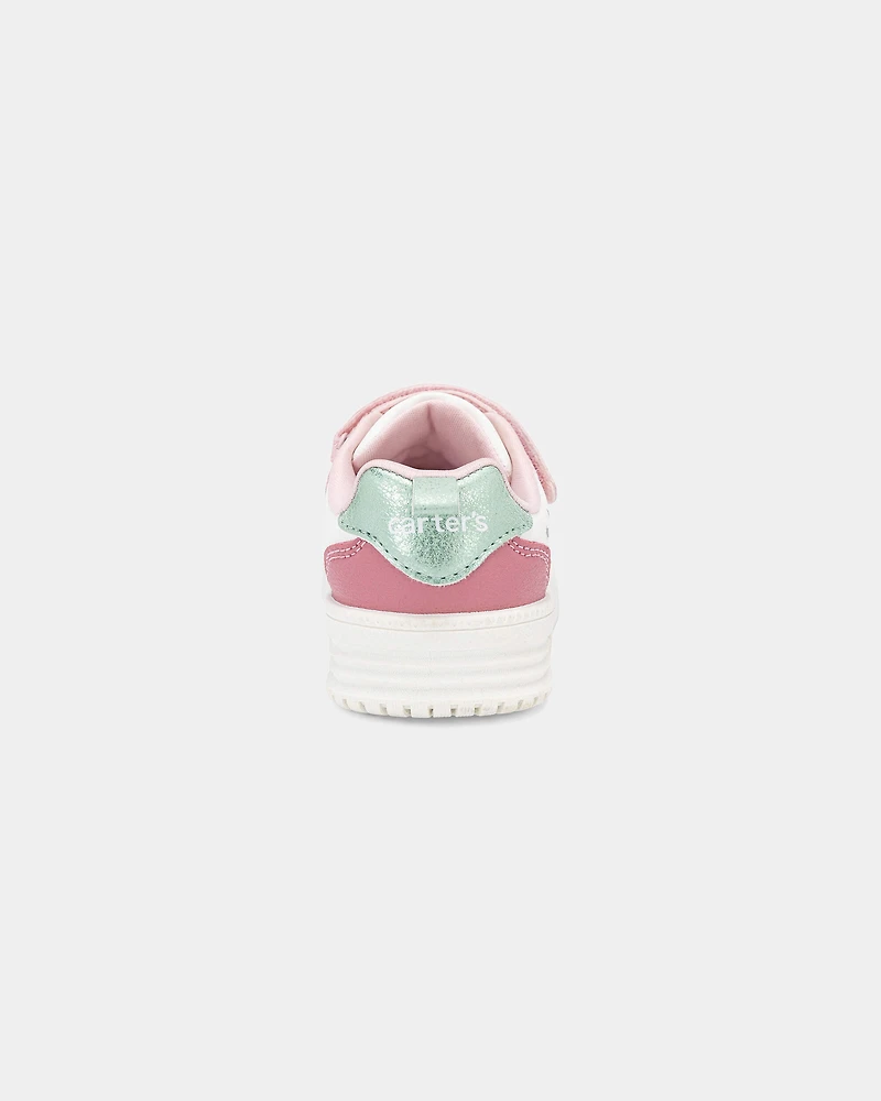 Toddler Girl Colour Block Casual Sneakers - Pink/White