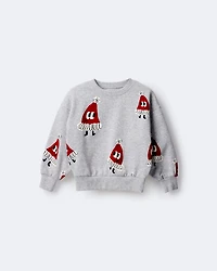 Toddler Santa Hat Dolman-Sleeve Sweatshirt - Heather Grey