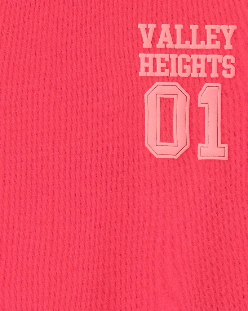 Boys French Terry Long-Sleeve Pullover Sweatshirt - Red