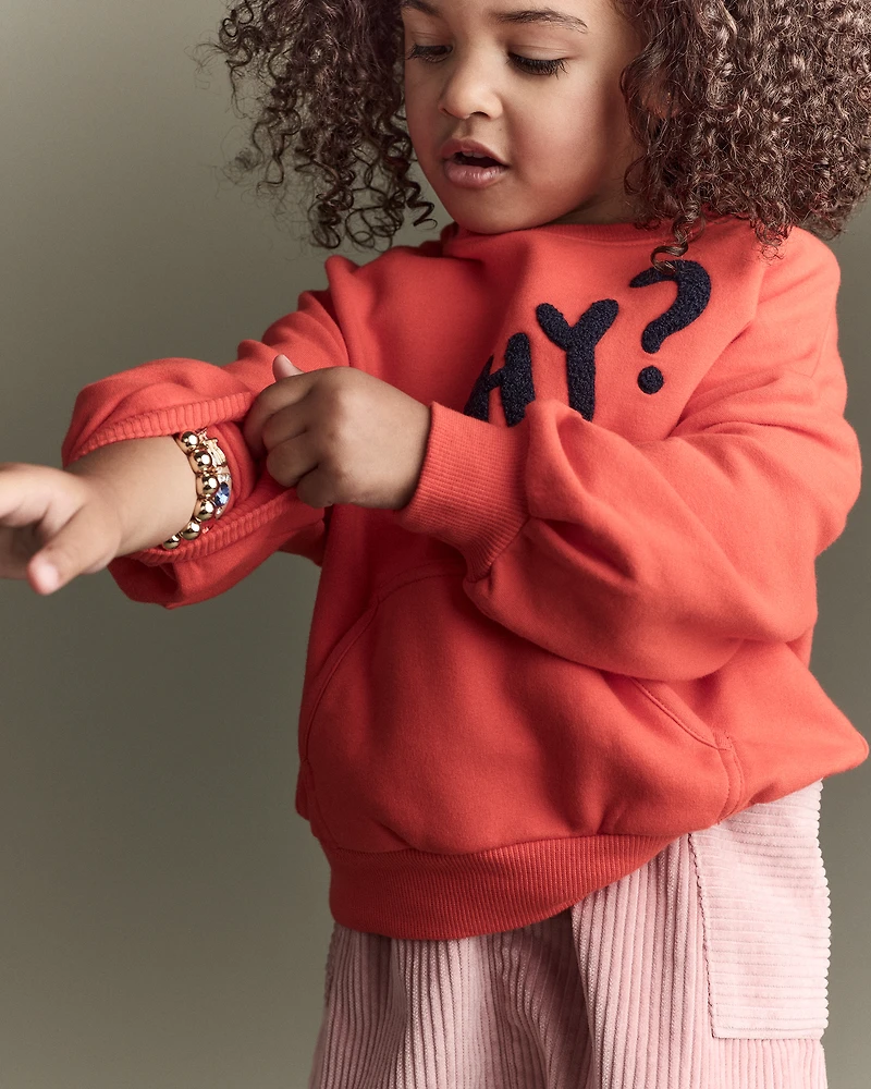 Toddler Girl Otter Pocket Corduroy Jumper - Light Pink