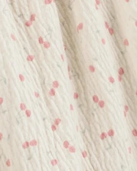 Kid Cherry Print Skort - Ivory