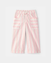 Toddler Girl Striped Pants - Pink/Ivory