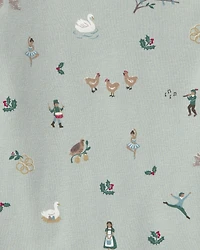 Kids 2-Piece Organic Cotton Pyjamas 12 Days of Christmas Print