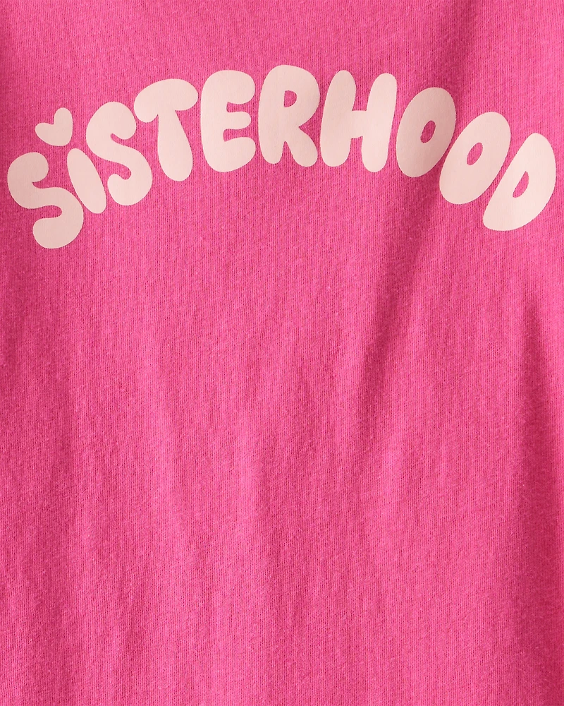 Toddler Girl Sisterhood Long-Sleeve Graphic Tee - Pink