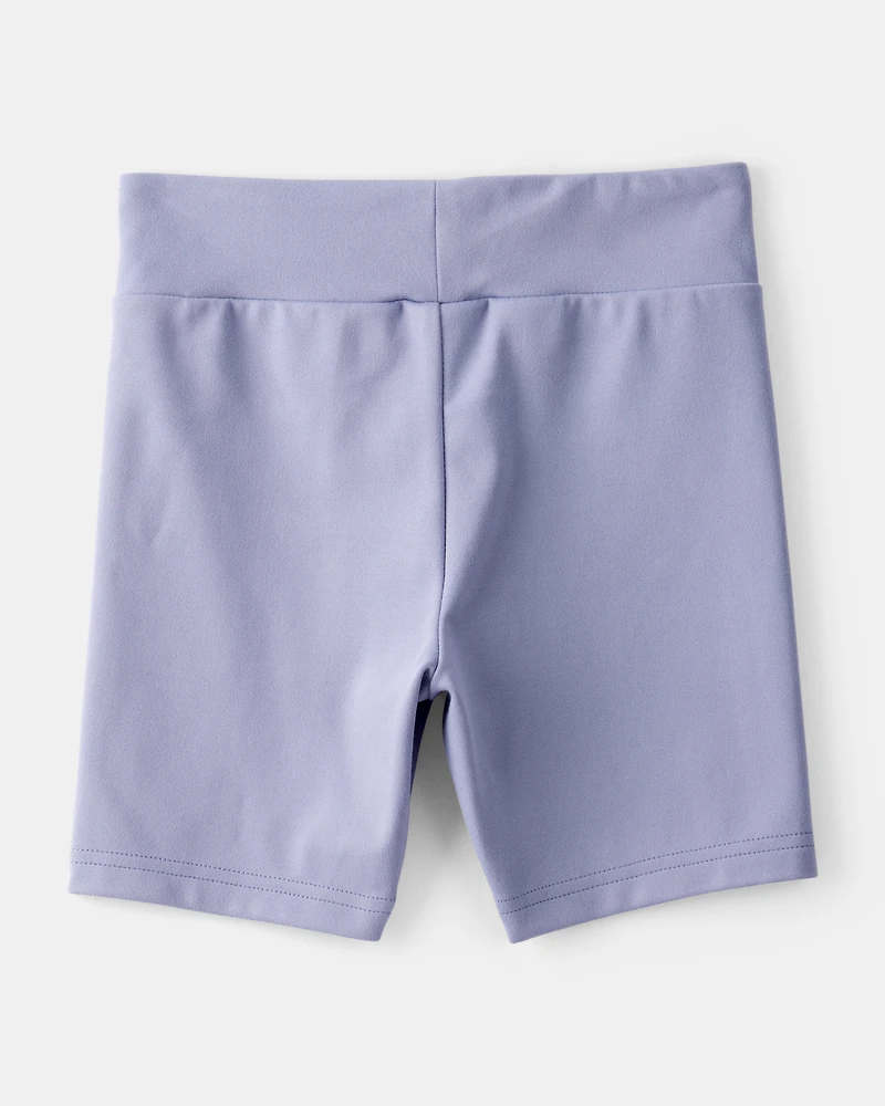Girls Knit Bike Shorts - Blue