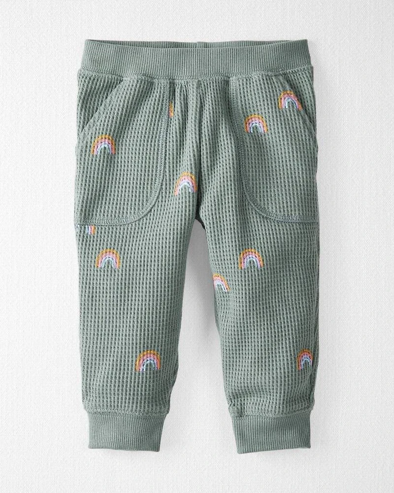 Baby Organic Cotton Waffle Knit Set Magical Rainbow Print