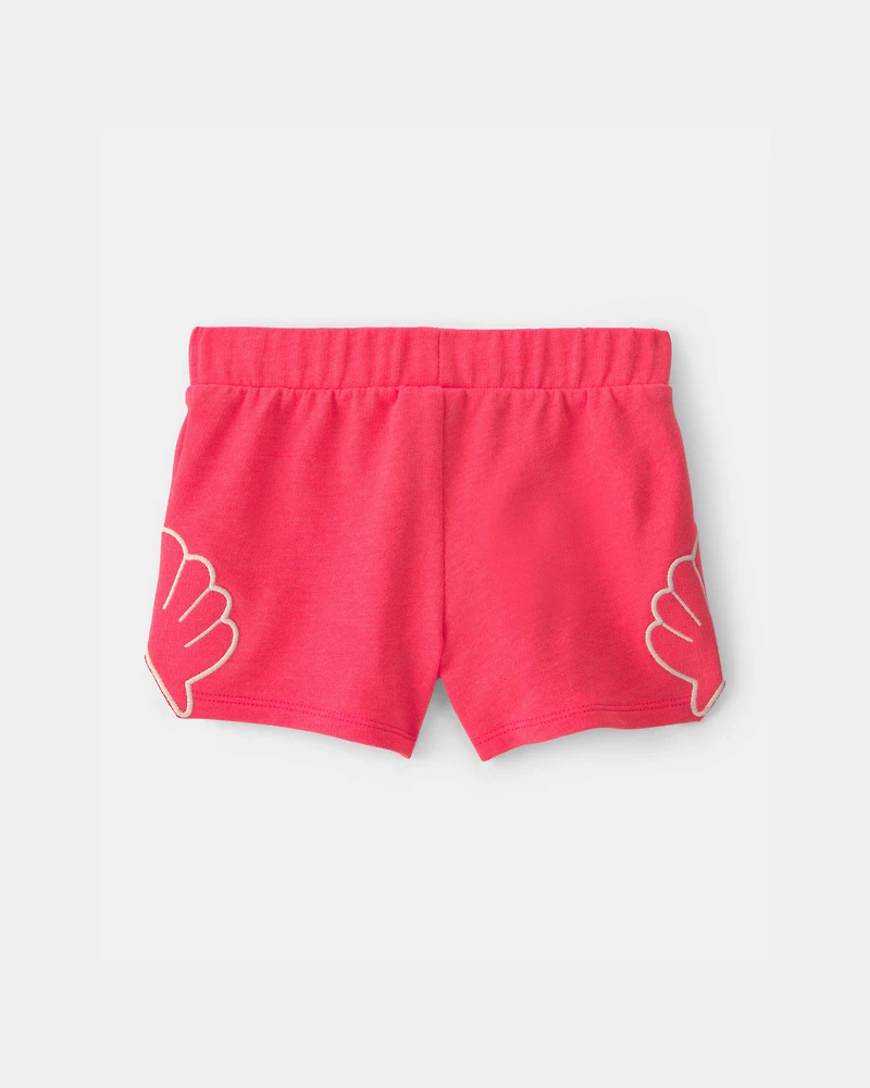 Toddler Girl Shell French Terry Shorts - Orange