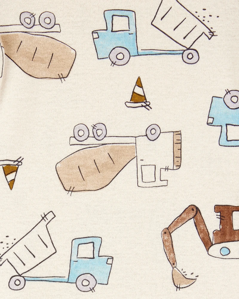 Baby Boy 5-Pack Construction Short-Sleeve Cotton Bodysuits