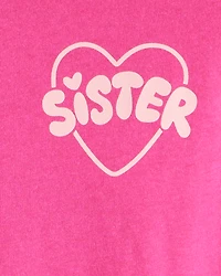 Girls Sisterhood Long-Sleeve Graphic Tee - Pink