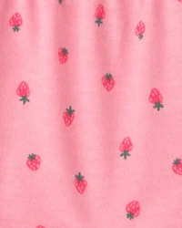 Toddler Girl 2-Piece Strawberry Polka Dots Sleeveless Pyjama Set - Pink