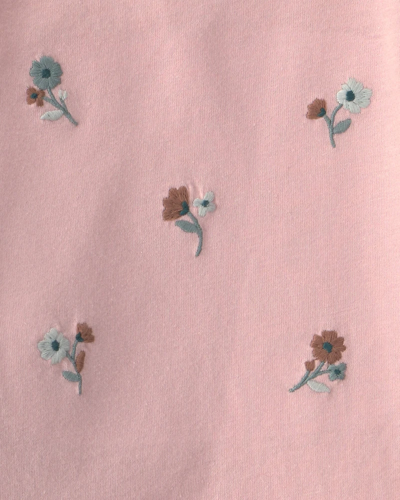 Baby Girl 2-Piece Floral Long-Sleeve Bodysuit & Pant Set - Pink