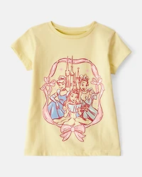 Toddler Girl Disney© Princess Short Sleeve Graphic Tee- Yellow