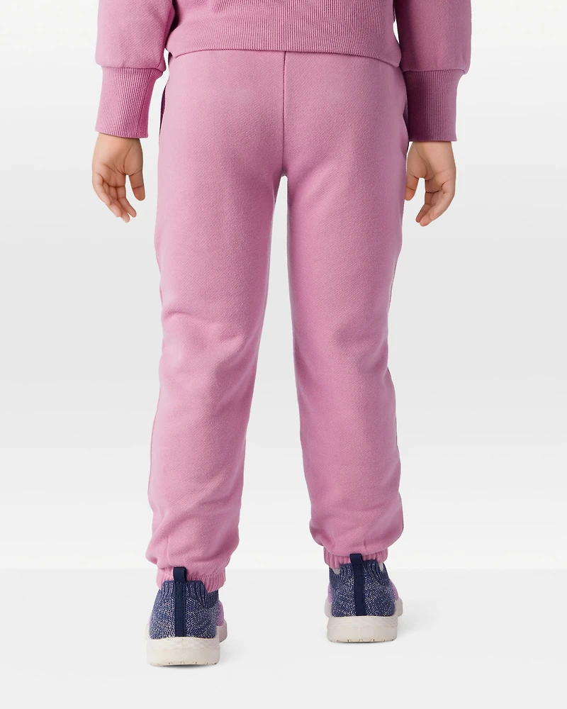 Toddler Girl Cotton Joggers - Purple