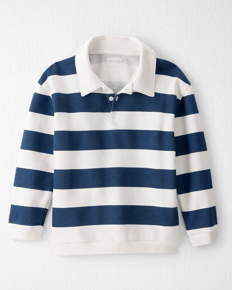 Kid Organic Cotton Henley Top Stripes