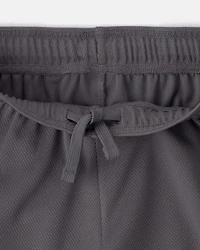 Boys Mesh Active Shorts - Grey